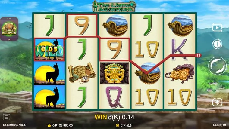 Ảnh màn hình gameplay game Llama Adventure (slot JDB) chơi tại LC79