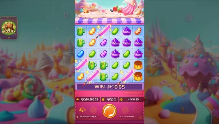 Ảnh giao diện chính game Pop Pop Candy (slot JDB) chơi tại LC79