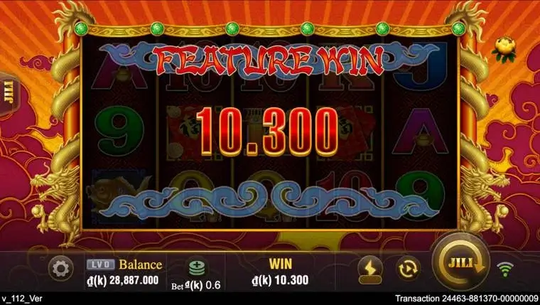 Ảnh giao diện chính game War Of Dragons (slot JILI) chơi tại LC79